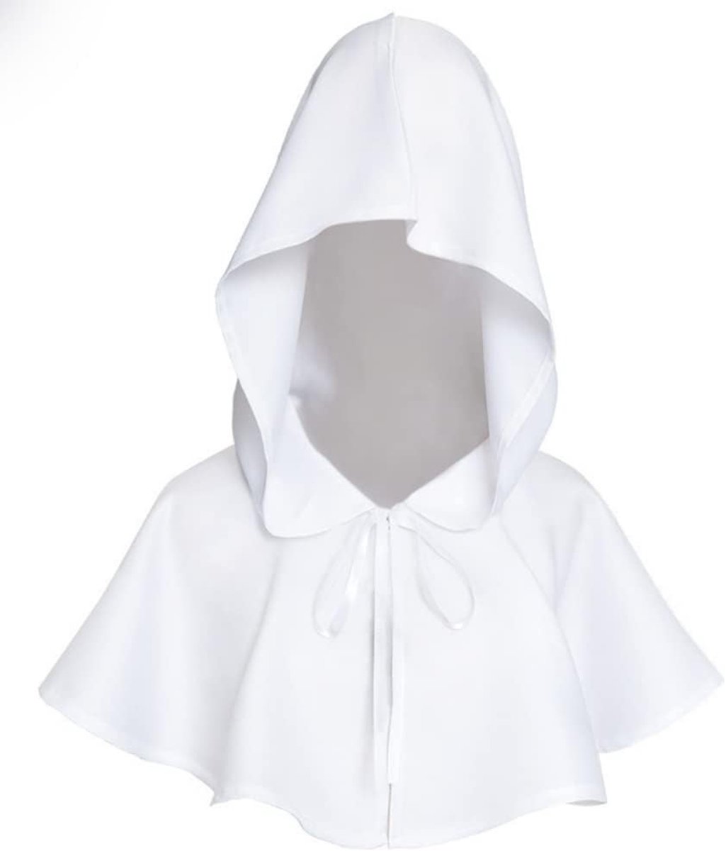 Halloween Kapmantel Mediëval Gothic Cape voor Heks, Tovenaar, Vampier en Dood, Unisex Kostuum voor Feestjes en Carnavalsaccessoires, One Size
