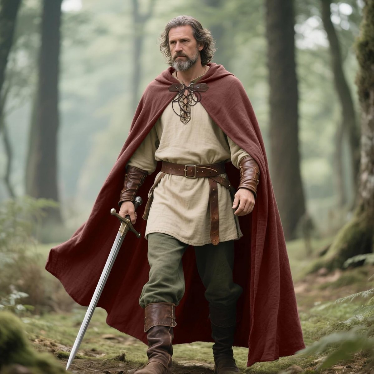 Medieval Cape met Kap van Linnen voor Renaissance Kostuums voor Mannen en Vrouwen - Perfect voor Halloween en Theatrale Optredens