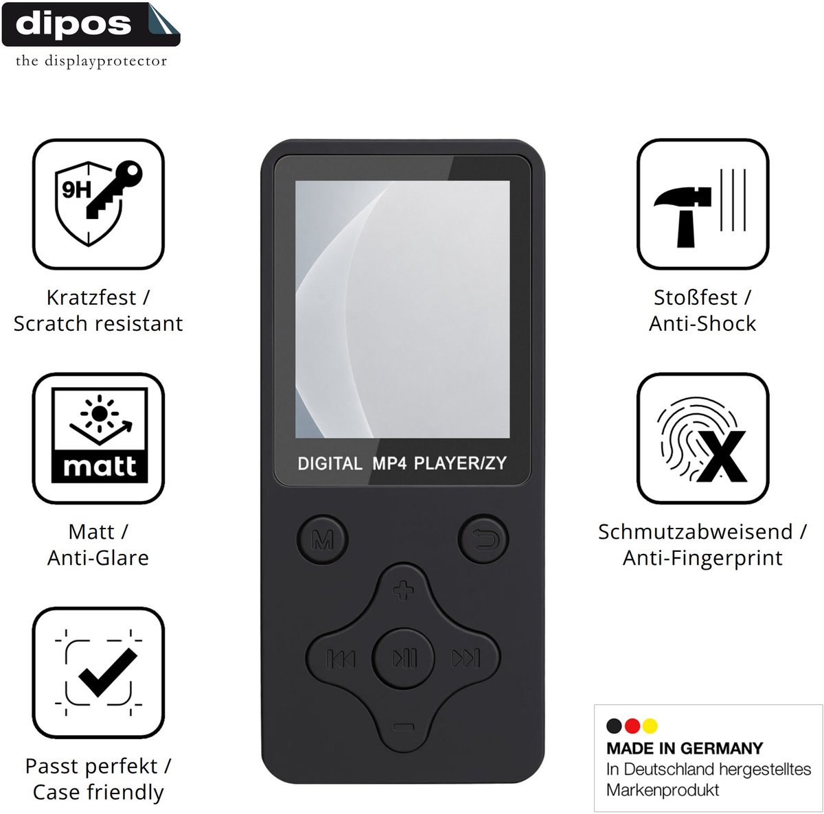dipos – 2x Matte Pantserfolie geschikt voor Synclum W2 | 9H Screenprotector
