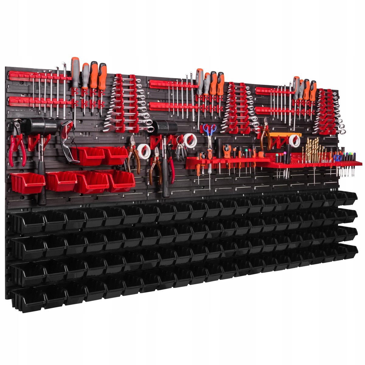 Gereedschapswand 172x78cm met 94 Bakjes & Ophangsystemen