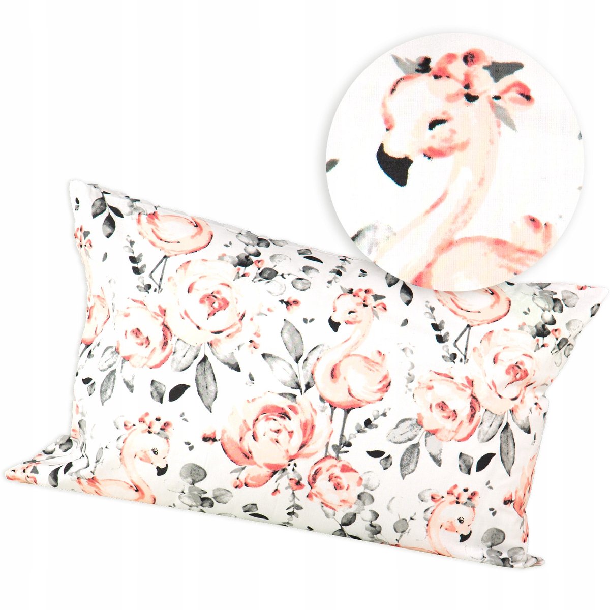 Kussensloop 40x60 cm met Flaming Print - Zachte Katoen