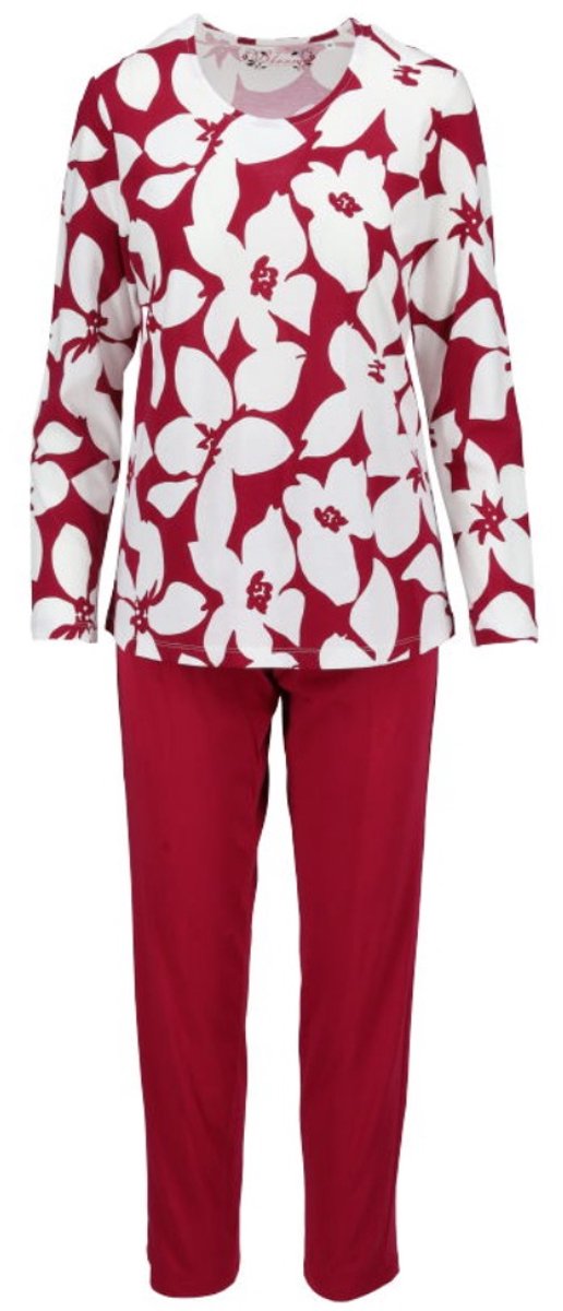 Katoenen dames pyjama bordeaux Ringella - Rood - Maat - 46