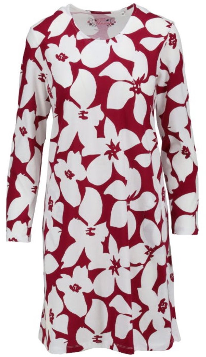 Katoenen dames nachthemd bordeaux Ringella - Rood - Maat - 42