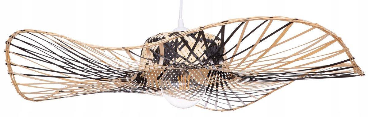 Witte Bamboe Boho Hanglamp 70cm - Natuurlijk & Sfeervol