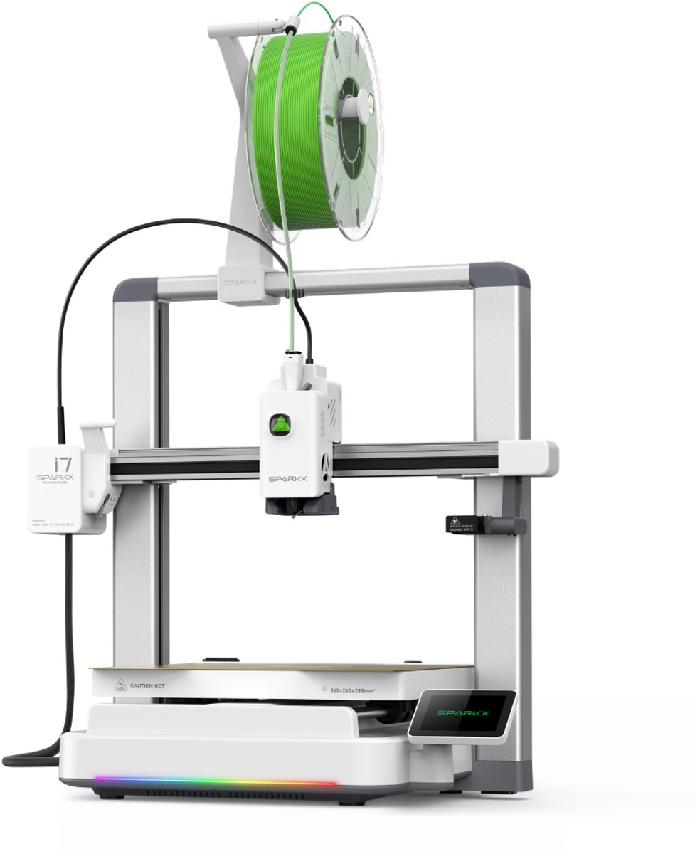 Creality SPARKX i7 3D-printer - met Printfout Detectie - Wifi - AI-camera - 500 mm/s Printsnelheid - 260x260x255 mm - PLA PETG TPU