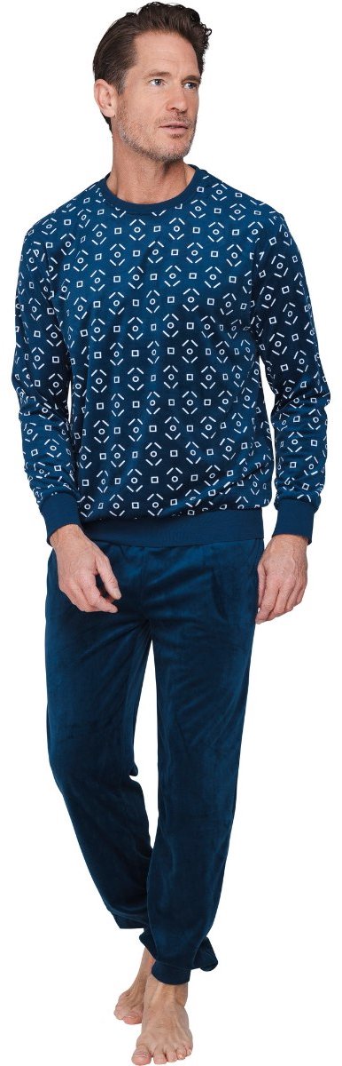 Pastunette - Blue Comfort - Pyjama - Velours Fleece - Blauw - Maat M