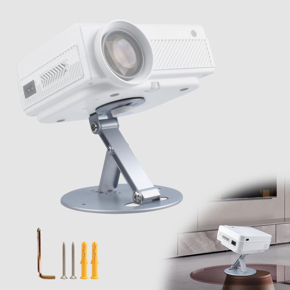 Solidchoice - Ultra Compacte Projector Houder met 180° Rotatie