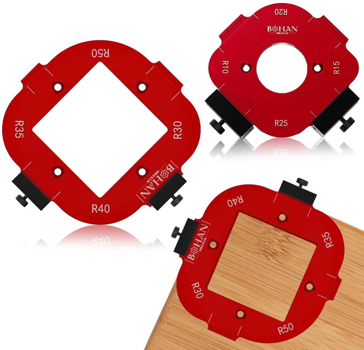 Elzusha - Radius Jig Router Templates voor Houtbewerking