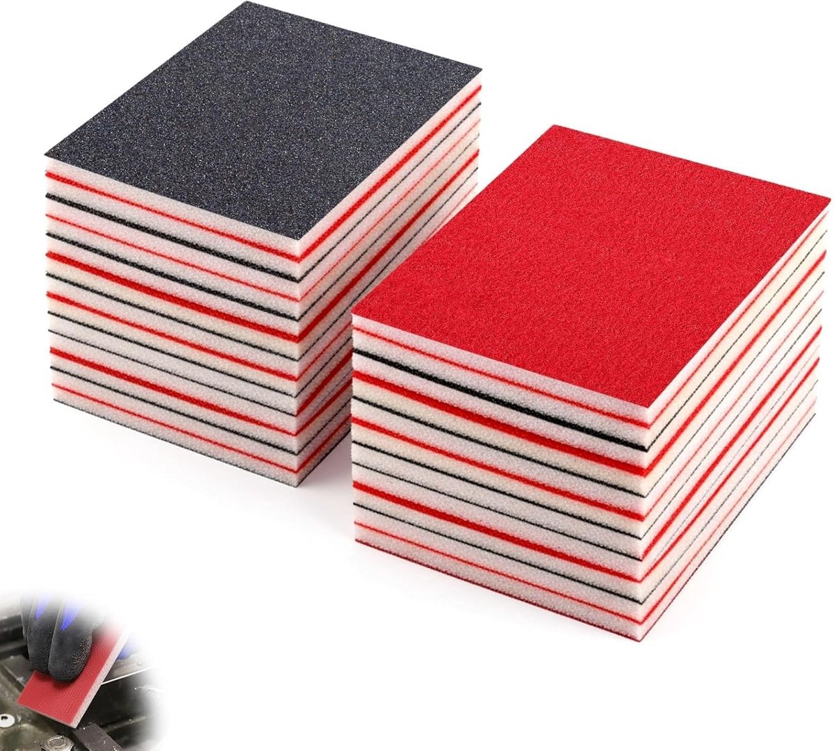 Set van 24 schuursponges met 400 grit voor effectief reinigen en schuren van oppervlakken