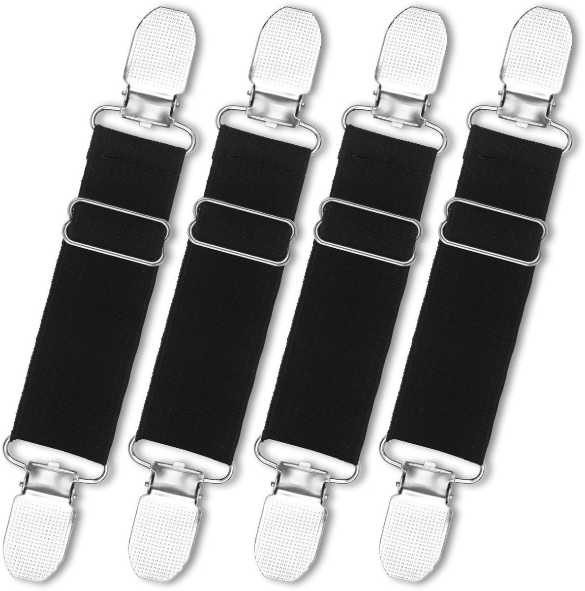 Elzusha- Handschoenclips 4 Stuks - Verstelbare Wantenclips - Elastische Winterclips - Roestvrij Staal - Kledingaccessoires - Goede Elasticiteit - Handschoenbanden