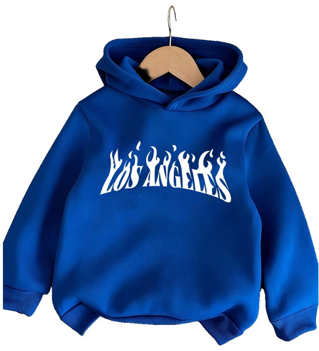 Currero Hoodie Jongens Warme Hoodie Met Capuchon Comfortabele Sweater Casual Trui Pullover Jongenstrui 3-4 Jaar Blauw