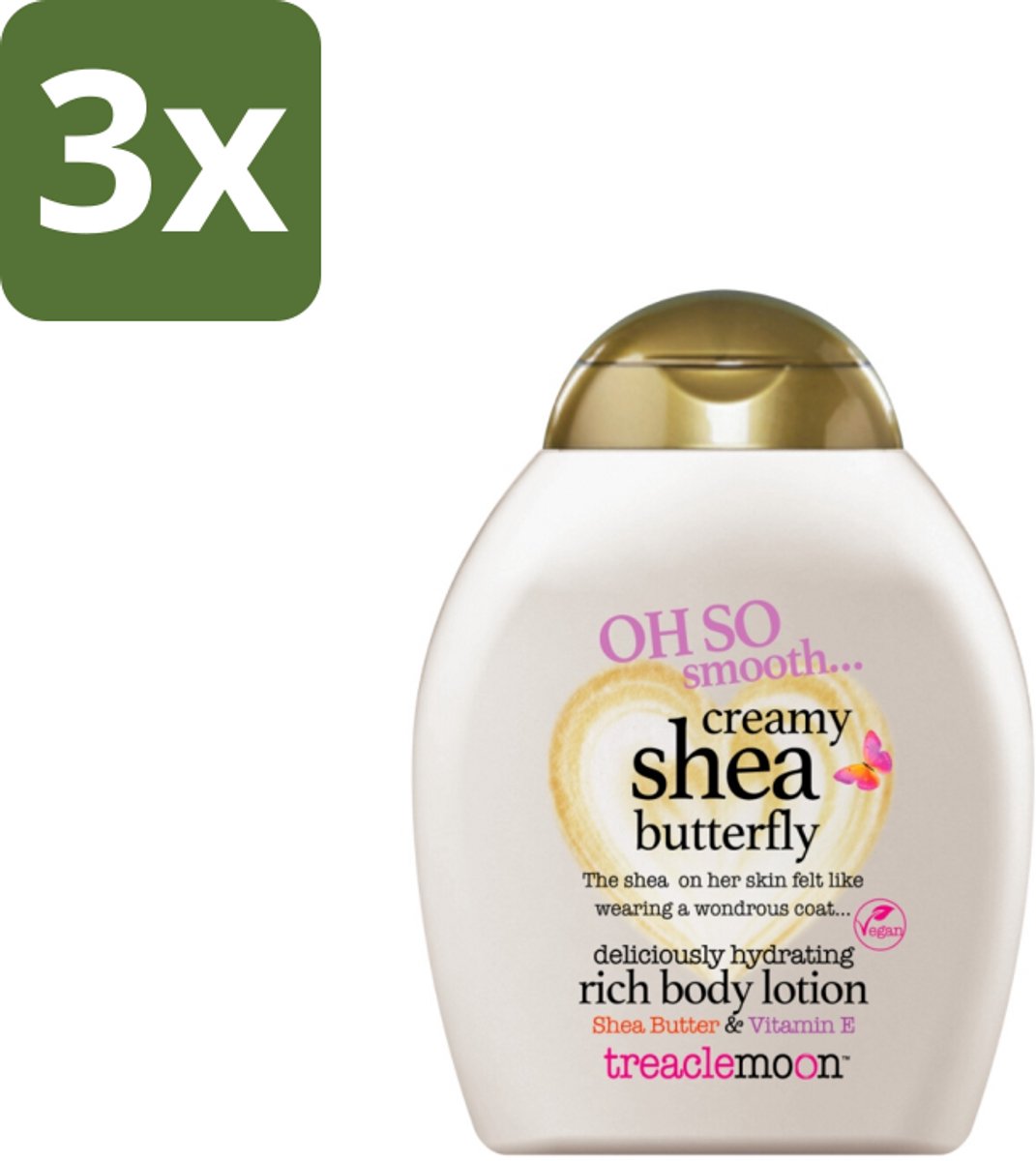 Treaclemoon – Bodylotion – Creamy Shea Butterfly – 250 ml - Bulkverpakking - 3 stuks