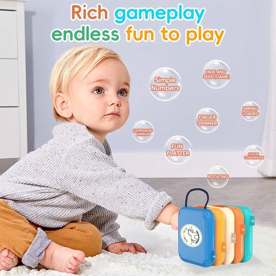 VONKELIOS® Busy Board Activiteitenbord - 8‑in‑1 Montessori Sensorisch Speelgoed voor 1‑jarige Peuters - Educatief Reisspeelgoed, Geschikt voor Thuis en Onderweg van VONKELIOS® — afbeelding 5