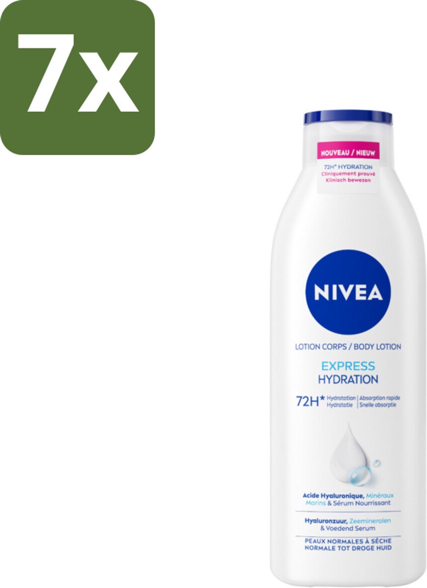 NIVEA – Bodylotion – Express – 250 ml - Bulkverpakking - 7 stuks