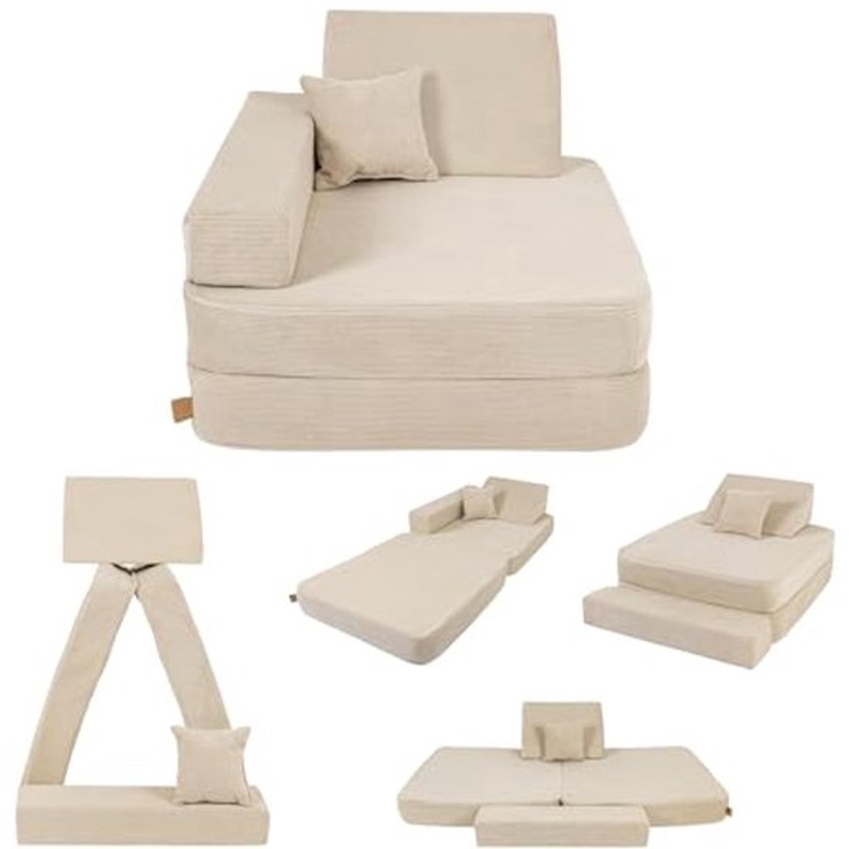 Kindersofa Corduroy - Gestoffeerde Meubels voor de Kinderkamer, Beige