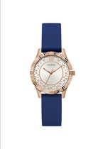 Guess Starstruck Kwarts Analoog Horloge Blauw Kast Gemaakt Van 100% Roestvrij Staal En Een Armband Van 100% Siliconen 34 GW0766L4