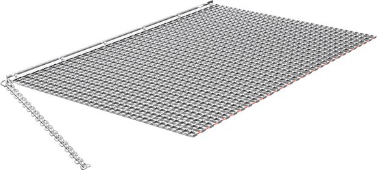 Getrokken Eg 1830x914 mm, Weide-Eg en Akker-Eg van Gegalvaniseerd Staal met Sleepketting, Geschikt voor ATV's, UTV's en Tractoren Om Grindwegen, Paden en Velden Te Egaliseren — afbeelding 2