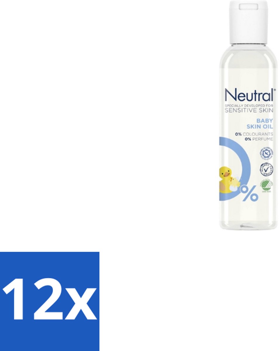 12 x Neutral Baby – Huidolie – Parfumvrij – Gevoelige Babyhuid – 150 ml - Babyhuid Verzorging - Droge Huid - Huidolie - Hypoallergen - Huidbescherming