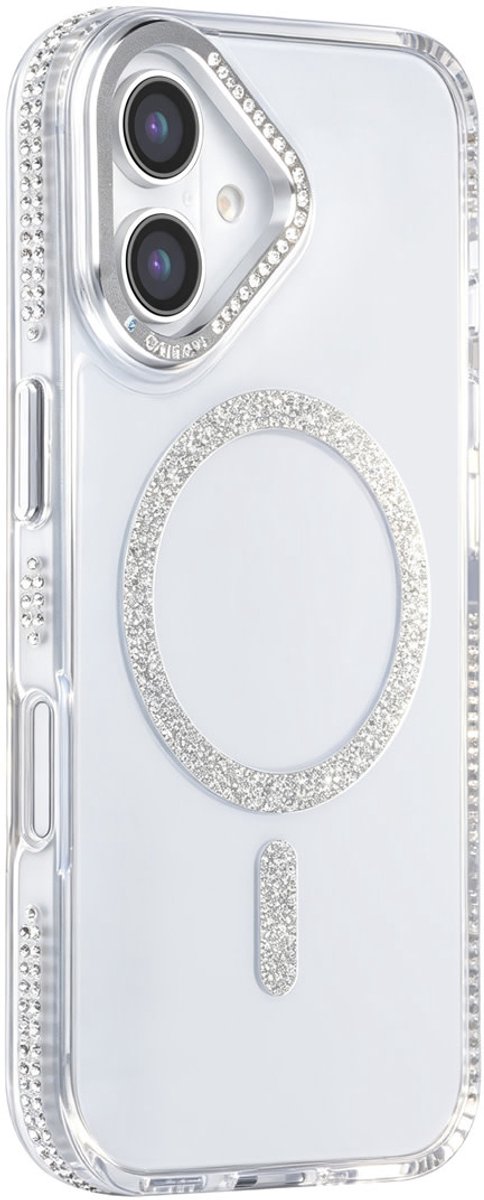 TUNIQ Backcover hoesje voor Apple iPhone 16 - Diamond MagSafe TPU+PC - Grijs