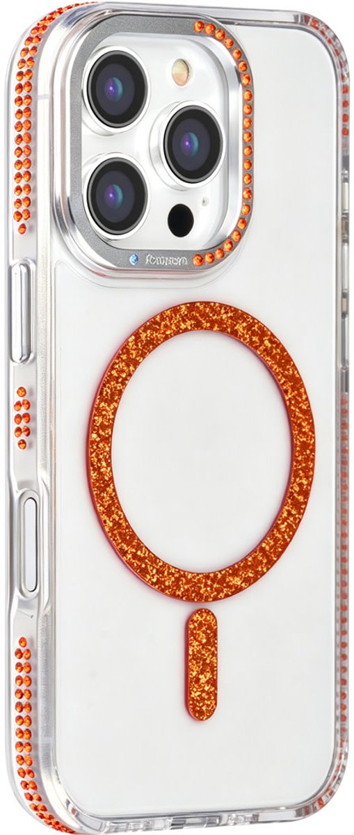 TUNIQ telefoonhoesje voor Apple iPhone 16 Pro - Diamond MagSafe - Oranje