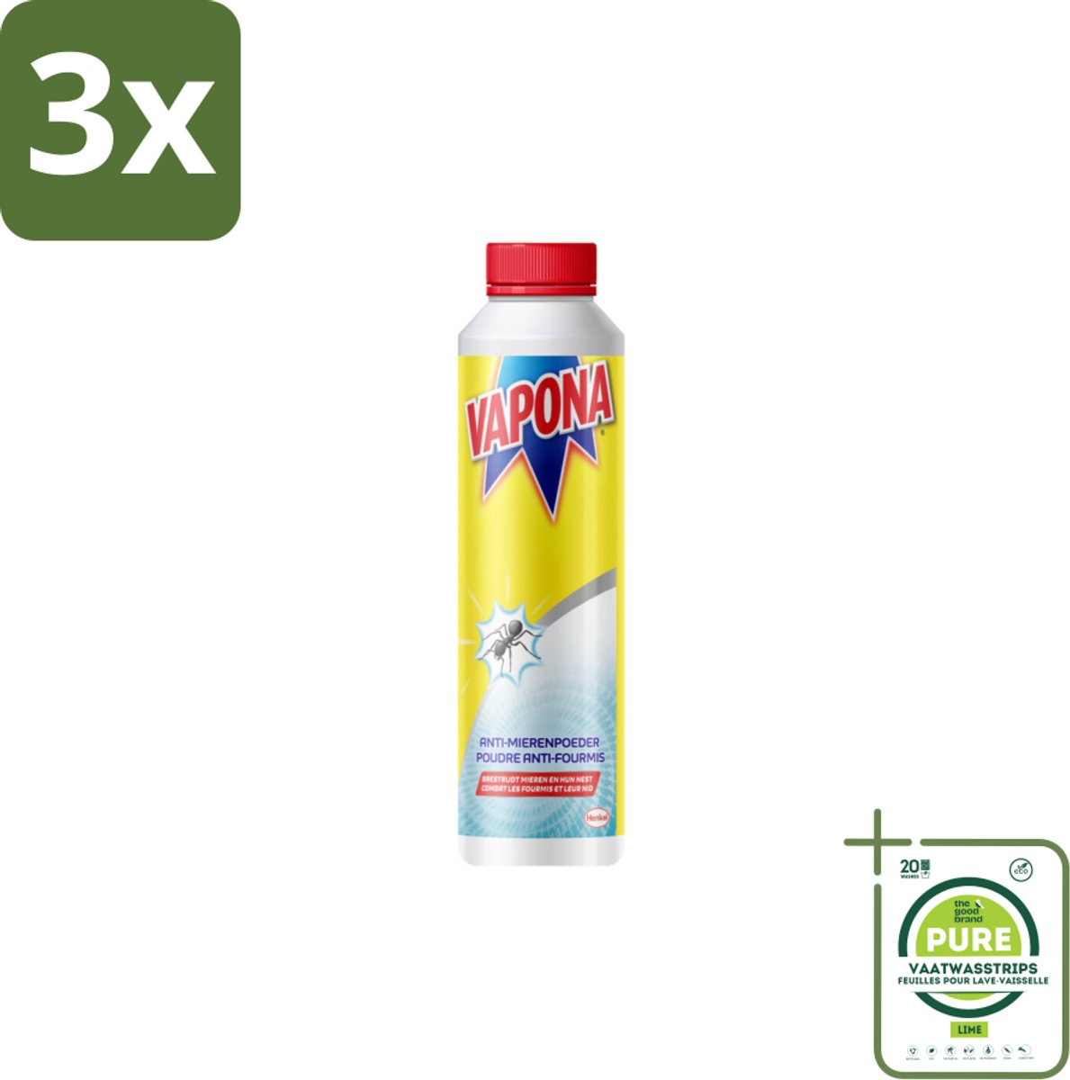 3 x Vapona Mierenpoeder 150 gr - Grootverpakking - Mieren Bestrijding - Mierenpoeder - Mierenplaag - Anti Mieren - Mierenwering