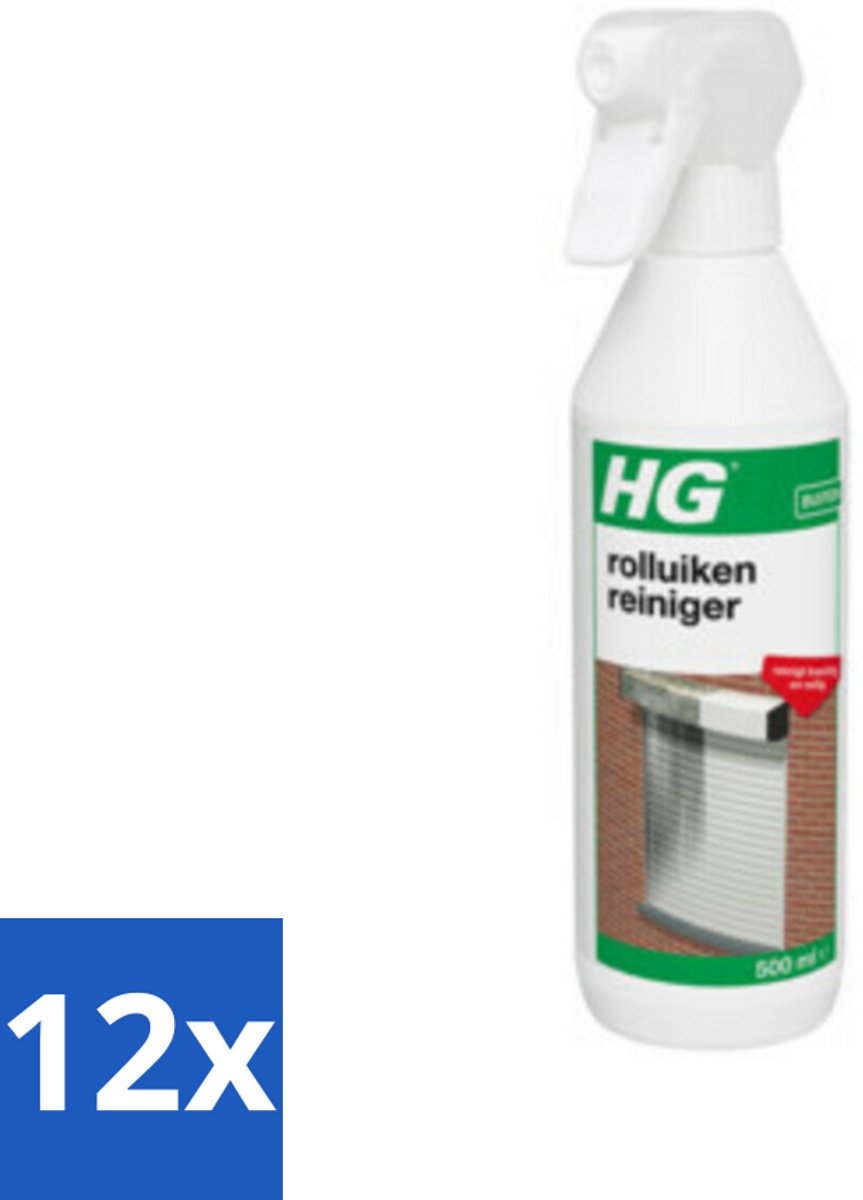 12 x HG Rolluiken Reiniger 500 ml - Rolluikkast Reiniger - Rolluiken Schoonmaken - Vuil Verwijderen Rolluiken - Rolluiken Reiniging - Rolluiken Schoonmaakmiddel