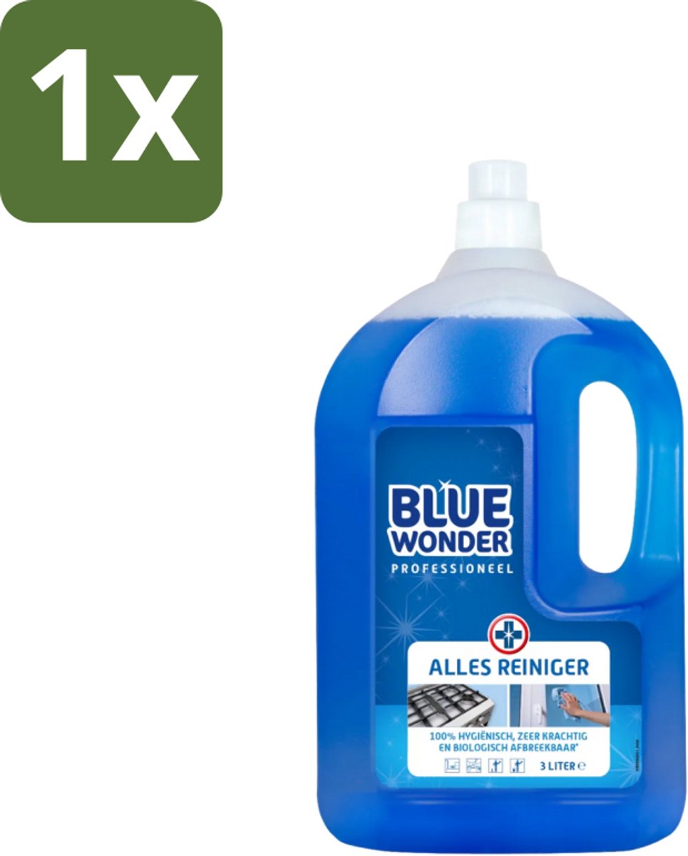 1 x Blue Wonder Professionele Allesreiniger 3000 ml - Allesreiniger - Hygiëne - Vetverwijderaar - Vlekverwijderaar - Waskrachtversterker