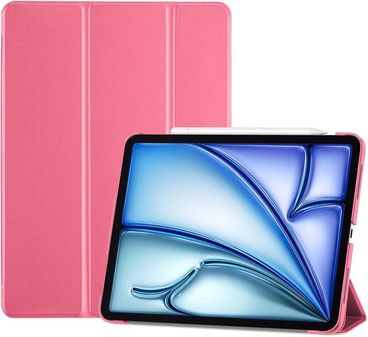 Beschermende Smart Case Cover voor iPad Air 5 (2022) en iPad Air 4 (2020) - Melon Pink, Geschikt voor 10.9 Inch Tablets, Slank en Lichtgewicht Design