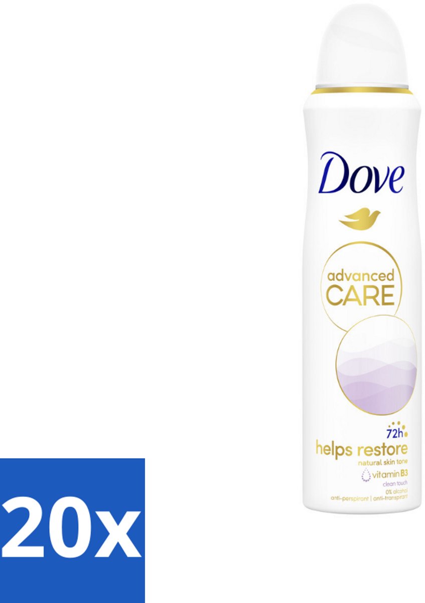 20 x Dove – Deodorant Spray – Clean Touch – 150 ml - Anti-transpirant Spray - Zweetvermindering - Geurvermindering - Huidbescherming - Frisse Geur