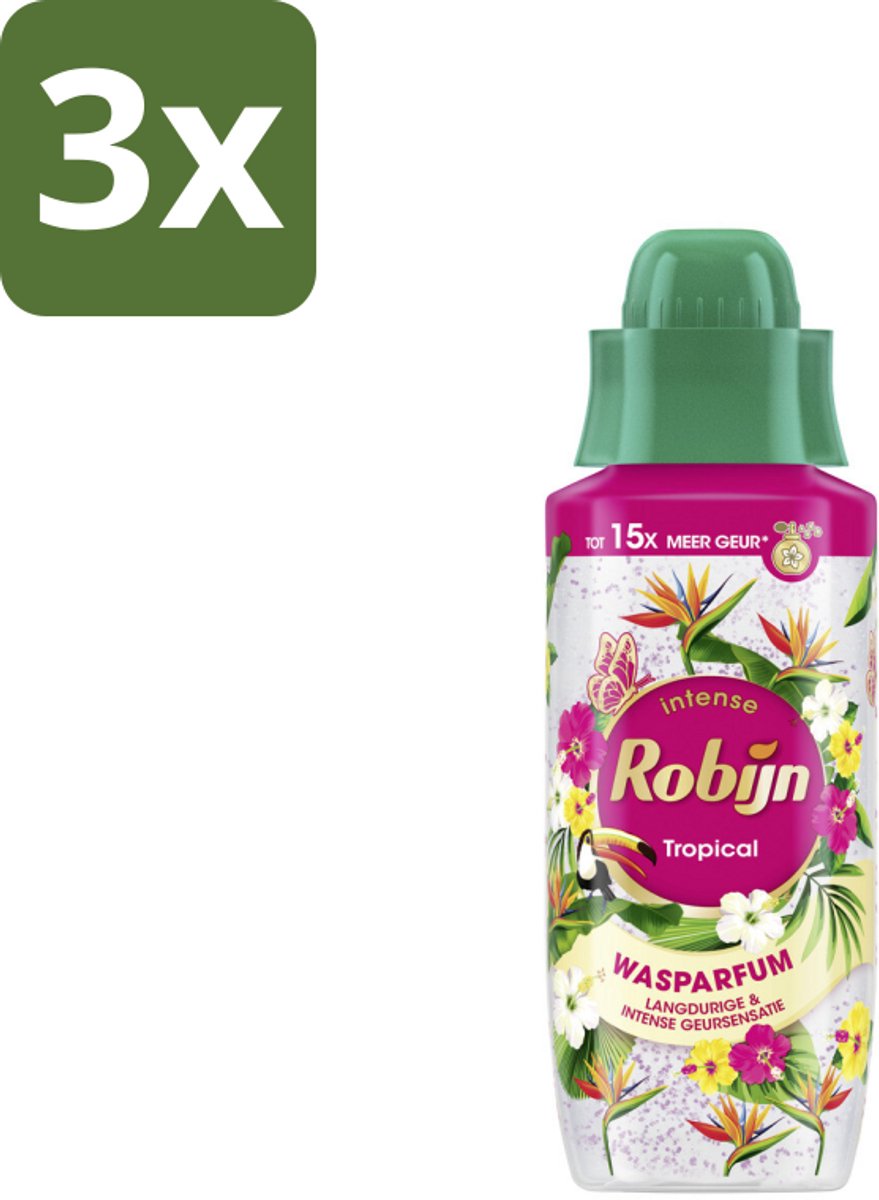 3 x Robijn – Wasparfum – Tropical – 342 ml - Koffie - Koffiezetapparaat - Koffiezetapparaat
