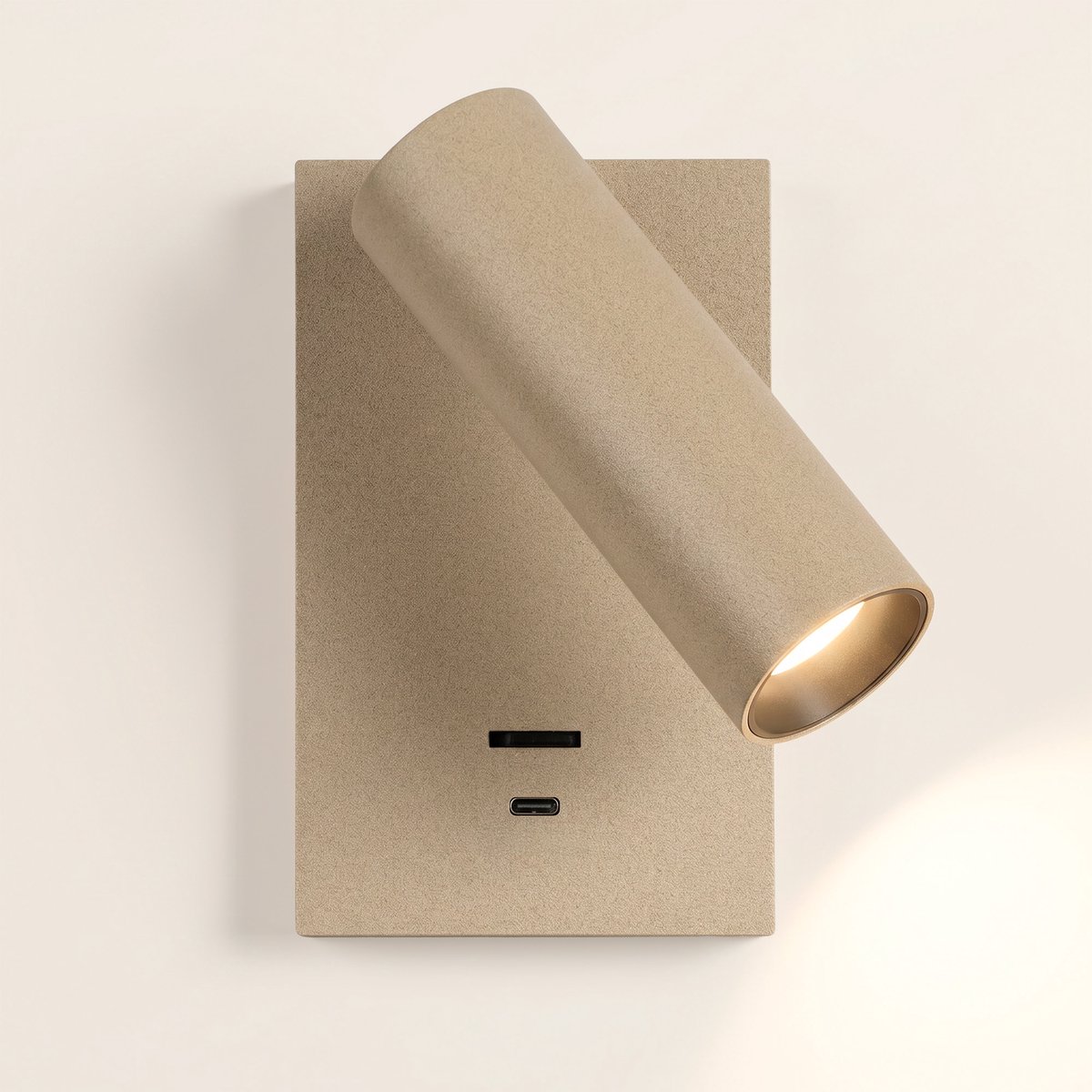 KS Verlichting wandlamp - Elias - bedlampje - richtbaar - schakelaar - champagne - GU10 - aluminium