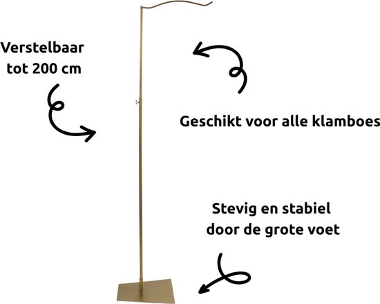 Tryco Wit Piekstok voor Klamboe met Voet — afbeelding 2