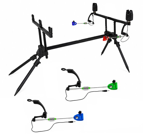 Fish-Xpro Deluxe Rodpod Set - Voor 2 Hengels - Met Beetmelders en Swingers van Fish-Xpro — afbeelding 2