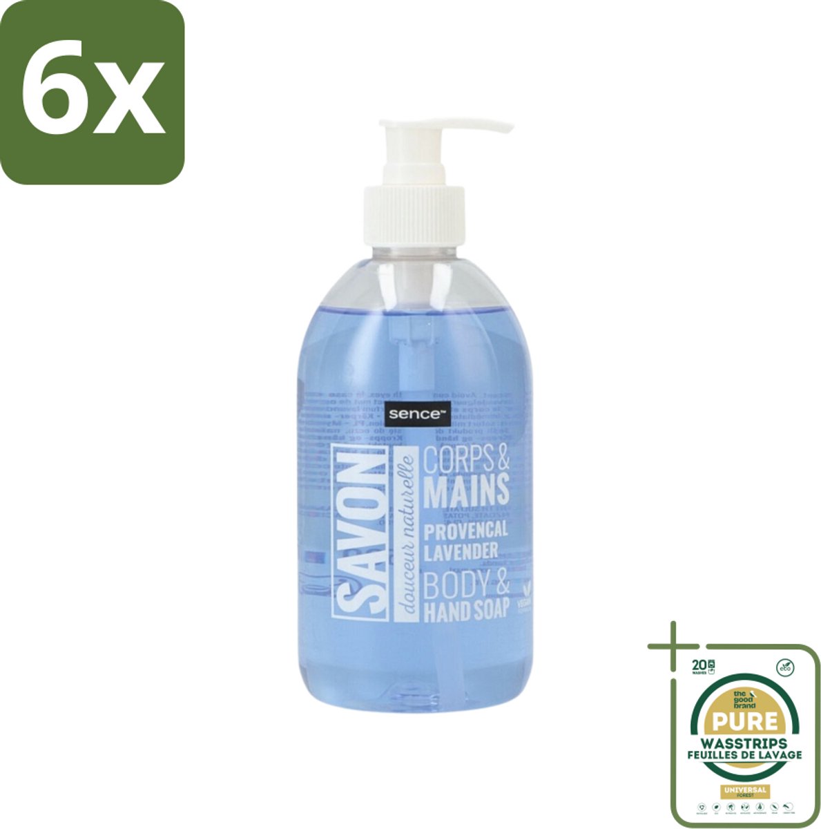 Sence - Provencal Lavendel - Handzeep - Savon - 500 ml - Voordeelverpakking - 6 stuks - Vloeibare Handzeep - Handzeep Provencal Lavendel