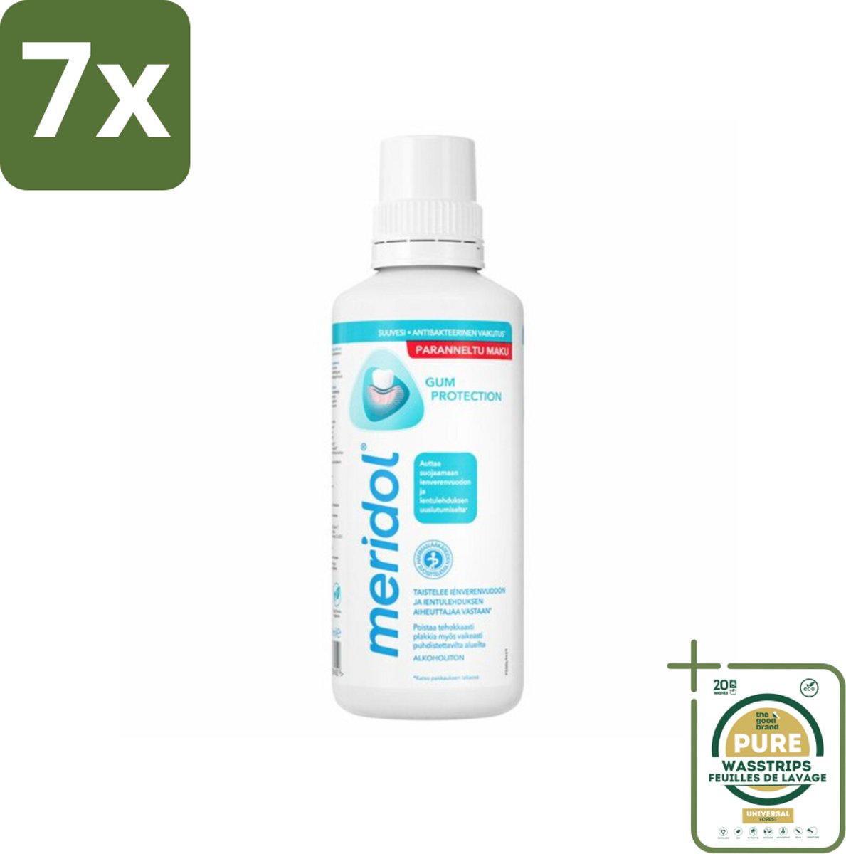 7 x Meridol Mondspoeling Tandvleesbescherming 400 ml - Grootverpakking - Mondspoeling - Tandvleesbescherming - Tandvleesverzorging - Mondhygiëne - Tandvleesproblemen