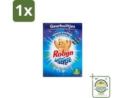 1 x Robijn Geurbuiltjes Intense 3 stuks per verpakking- Geur In Kleding - Langdurige Geur - Frisse Geur - Geurbuiltjes - Kledingkast Geur