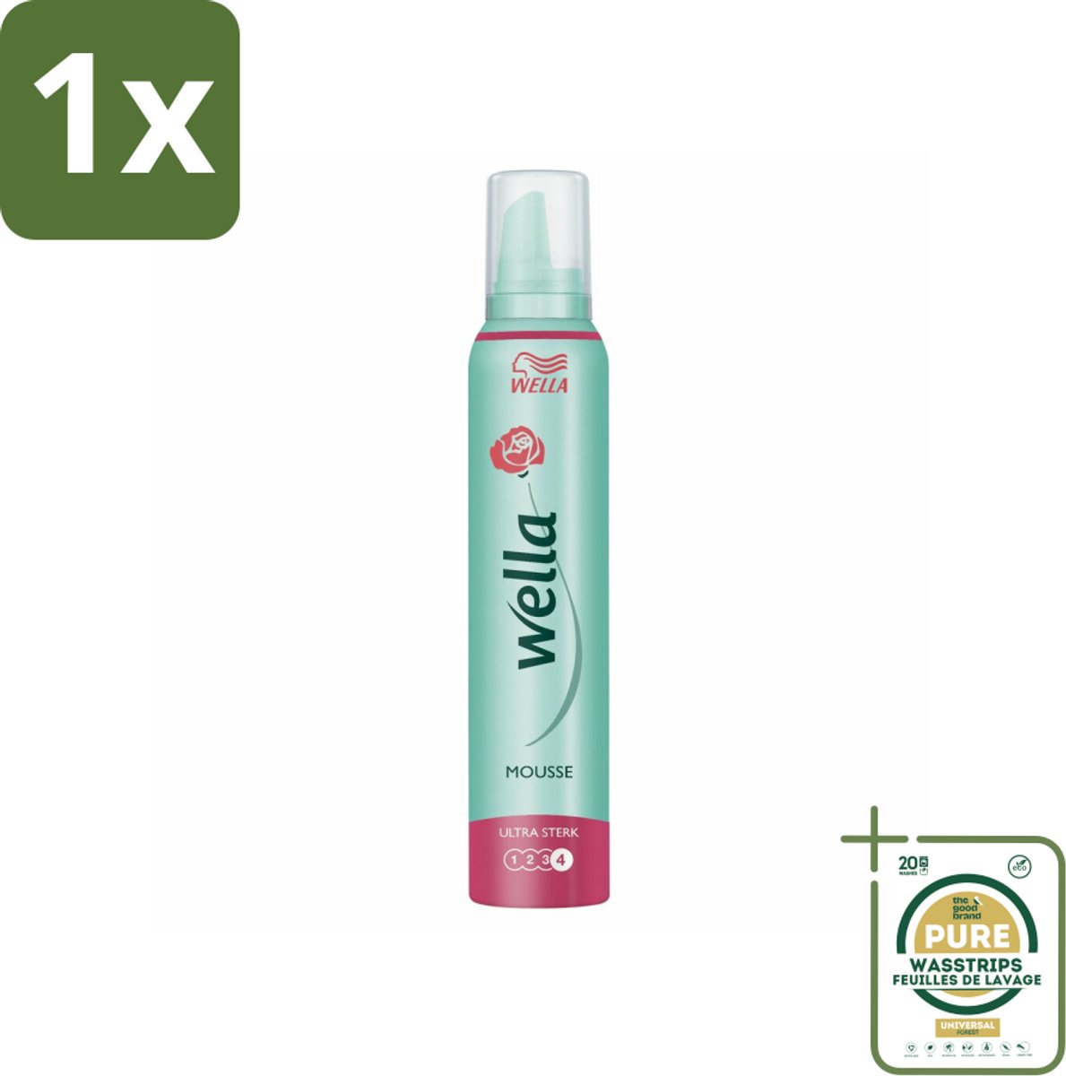1 x Wella Ultra Sterk Haarmousse 200 ml- Haarmousse - Versteviging - Langdurige Hold - Flexibele Textuur - UV Bescherming