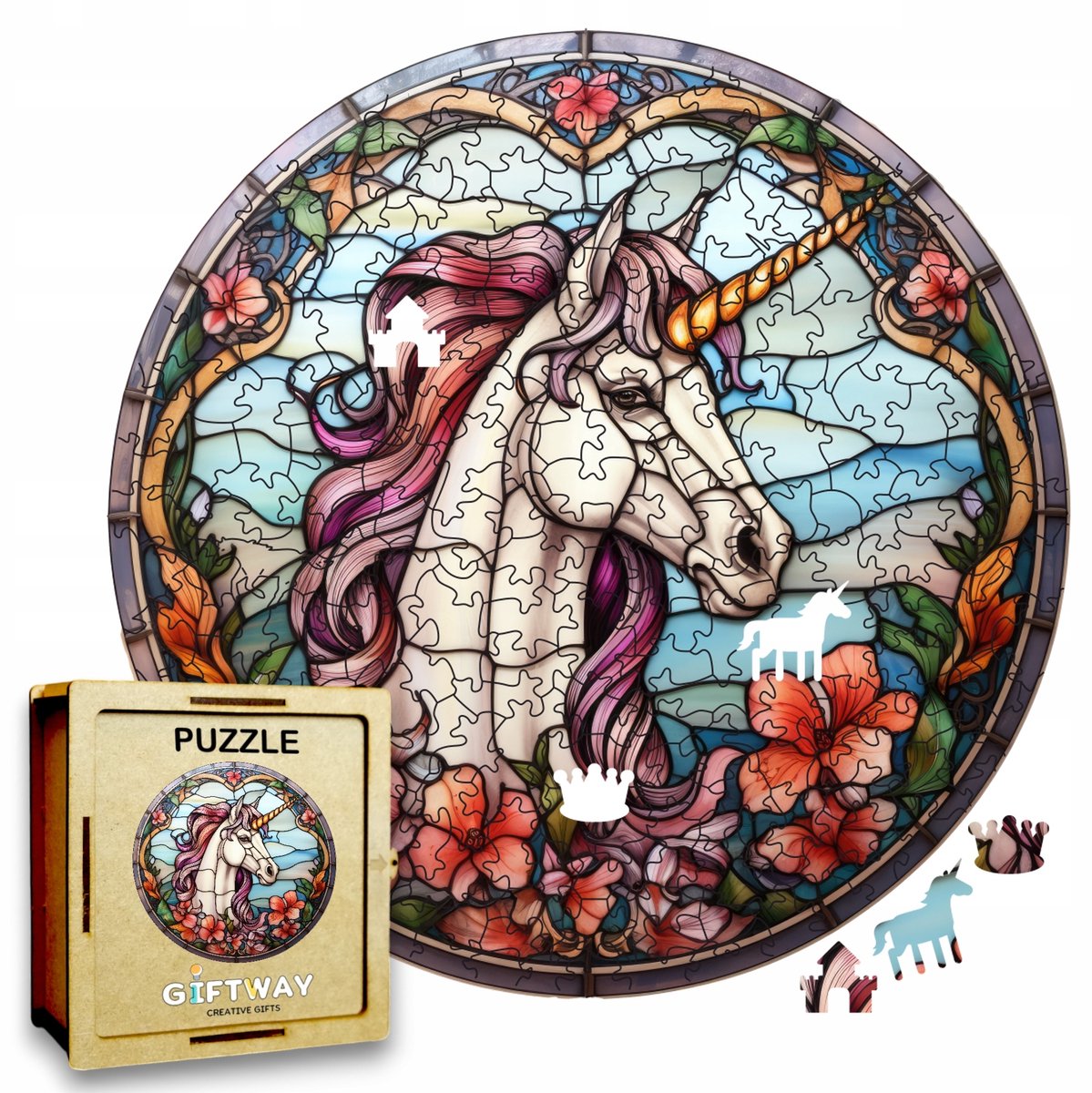 Houten Puzzel Eenhoorn 217 Stukjes - Premium Kwaliteit