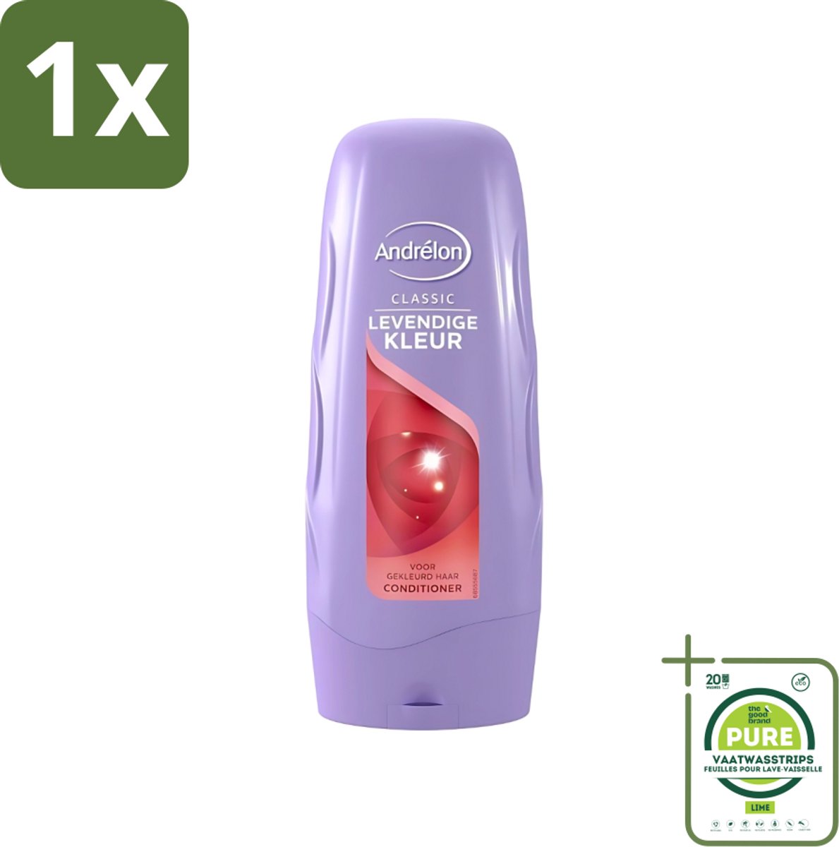 1 x Andrélon - Levendige Kleur - Conditioner - Kleurbehoud & Glans - 300 ml - Gekleurd Haar - Kleurbehoud - Glans - Haar Verzorging - Haar Verzorging Gekleurd Haar