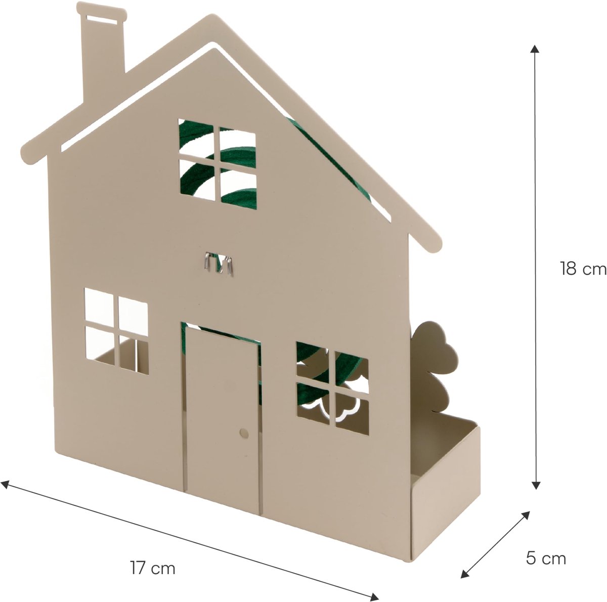 Baroni Home Spiraalhouder van metaal voor binnen of buiten, voor het instellen in vazen of in de tuin, patroon, taupe - ShopVlot