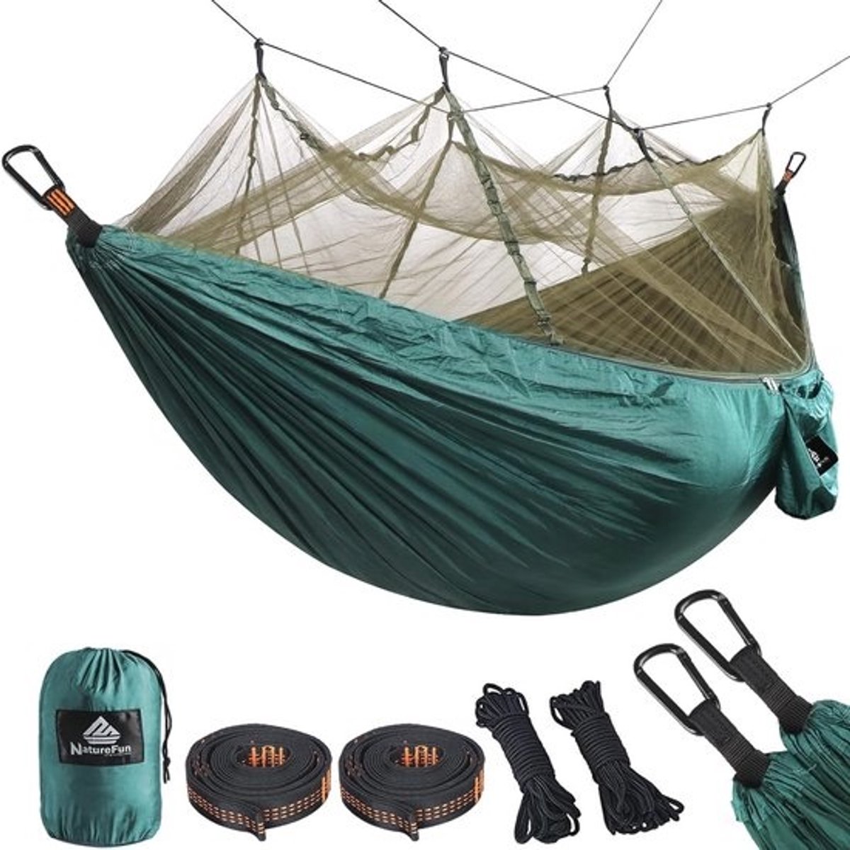 Ultralight Muggennet Hangmat voor Kamperen - 300 kg Draagkracht - Ademend en Sneldrogend