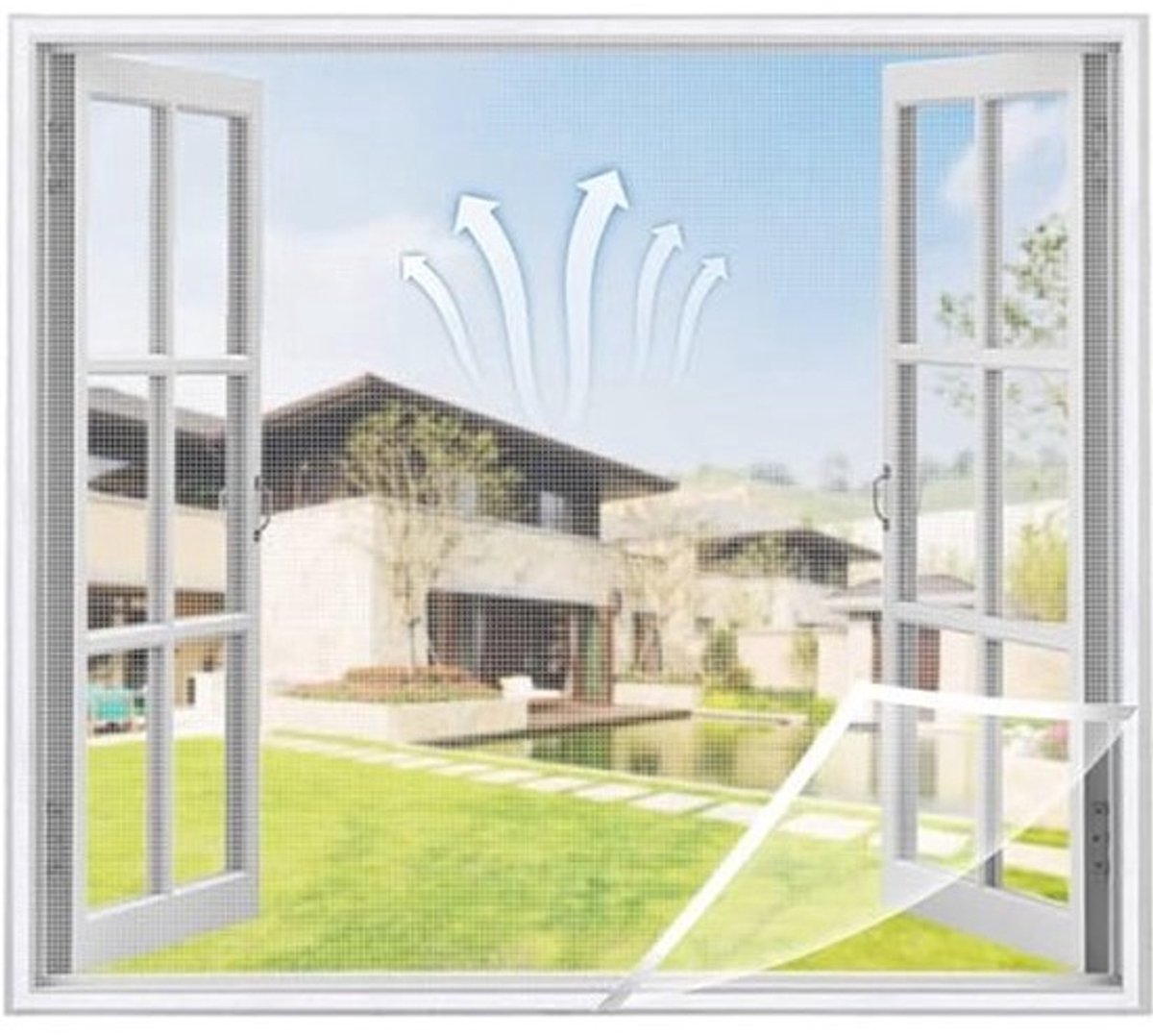 Mosquito Net for Windows 170x175cm - Breathable and Easy Assembly