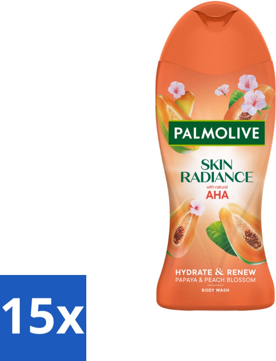 Palmolive – Douchegel – Skin Radiance Papaya Peach – 250 ml - Bulkverpakking - 15 stuks