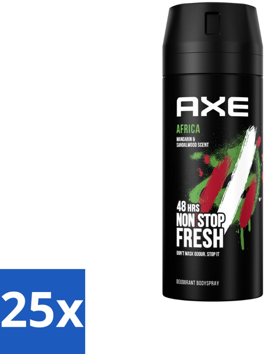 Axe – Deodorant – Africa – 150 ml - Bulkverpakking - 25 stuks