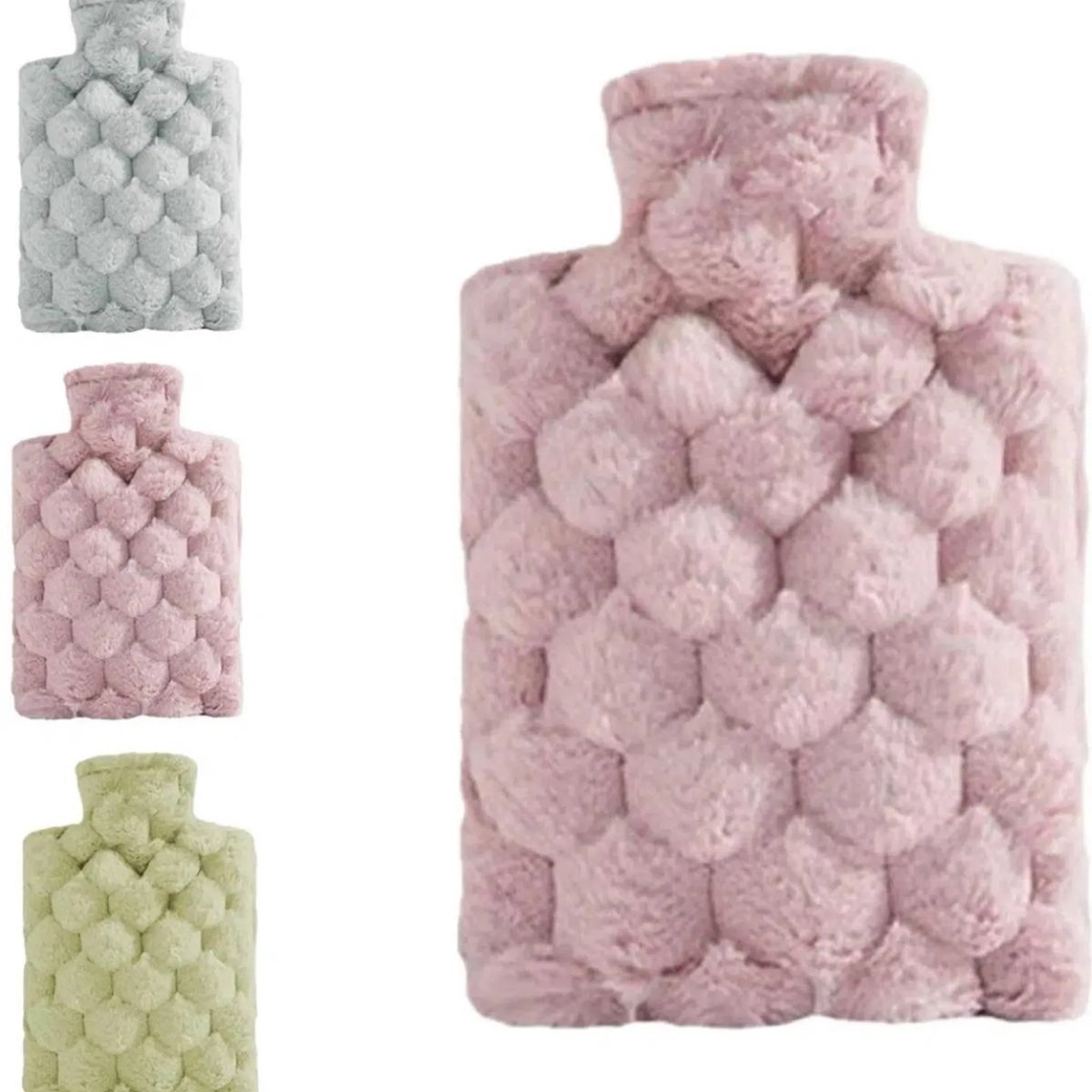 casalora - 1 stuks Plush and cute hand warmer bag - 1L kruik - Warmwaterkruik - Kruik met hoes - Met afneembare buitenhoes - Wintercadeau - Winterwarmte - Kruik voor vrouwen, senioren en kinderen - Roze