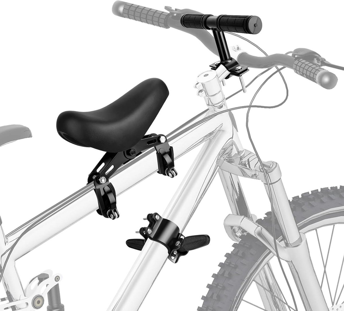 Kinderfietszitje - Fietsstoeltje Kind - Samen Fietsen - Verstelbare Hoogte - Universeel - Zwart