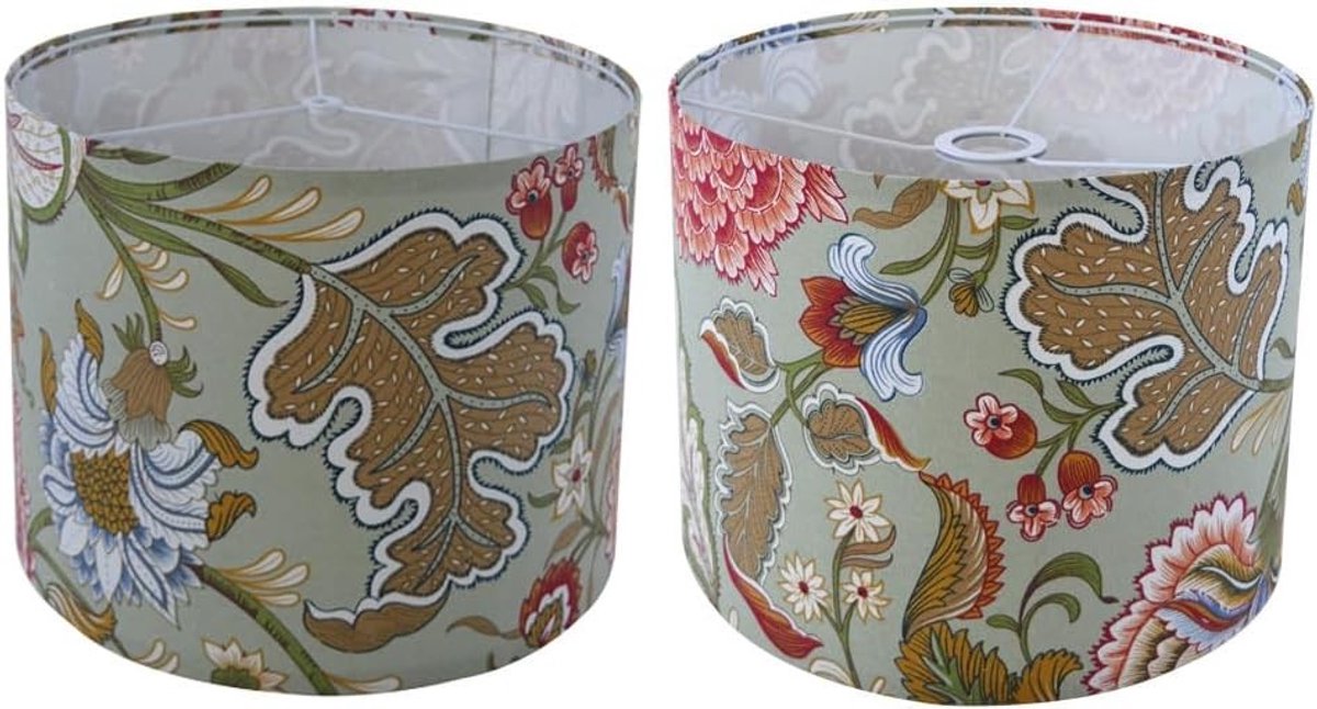 Stoffen lampenkap met bloemenpatroon, 330 x 225 mm, voor tafellampen, wandlampen en kroonluchters, decoratieve verlichting voor elk interieur