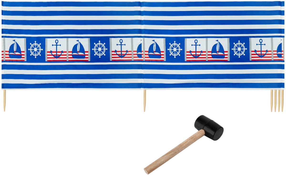 Garronda Strand Windscherm Met Stokken - Windscherm Strand – Windscherm – Camping – LA-EX-Wb-6m