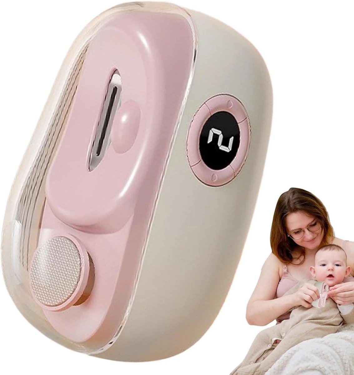 casalora - Elektrische Nagelknipper - Nagelfrees - USB oplaadbare nageltrimmer - Met LED-verlichting - 3 snelheidsstanden - Met opvangfunctie voor de afgeknipte stukjes - Unisex - Roze