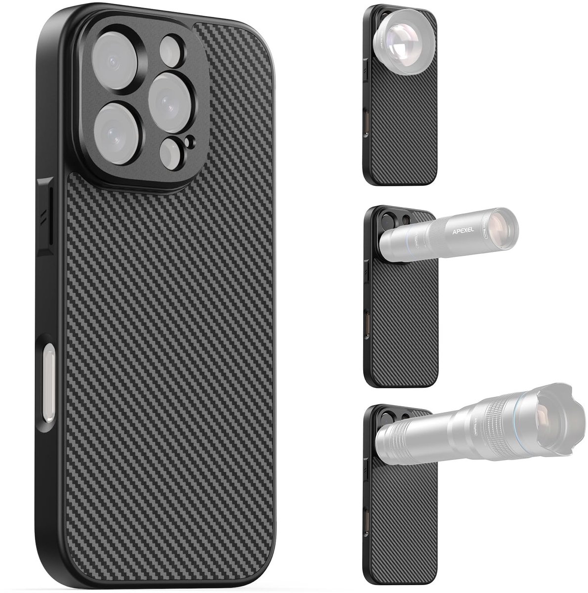 Elzusha - Telefoonhoes met 17mm Schroefdraad voor iPhone 16 Pro